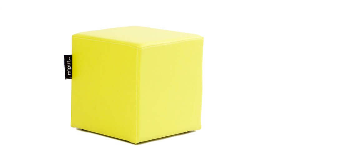 Puff Cuadrado Cube 40x40 - Polipiel Verde